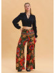 High Waist Loose Cut Black Palazzo Trousers 4538